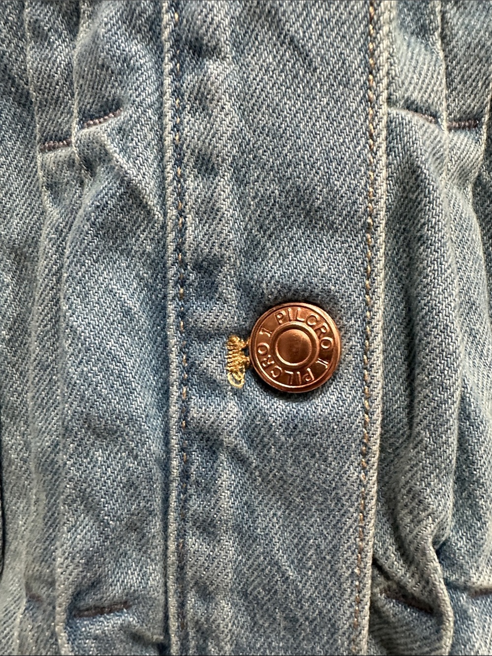 Anthro Pilcro Comeback Boyfriend Denim Jean Jacket size xs light blue pockets - Picture 7 of 10
